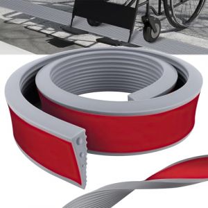 Niuny Rampe de Seuil en PVC Rampe de Seuil de Porte 2x6x100cm Autocollantes Seuils de Porte en Caoutchouc Barre de Seuils Adhesive Surface Antid&eacute;rapante pour Fauteuil Roulant Poussette Aspirateur (Niuny, neuf)