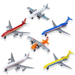 LXONTSG Jouet Réduit d'avion Petites, 6 Pièce Jouet Airplane Miniature, Avion Modèle Métal, Avion Modèle Réaliste en Alliage, Airplane Multicolore, Flieger Jouets pour Enfants à partir de 3 Ans (yonglemei, neuf)