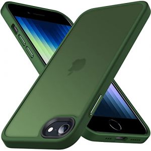 Anqrp Zero S&eacute;rie Coque pour iPhone SE 2022/2020 5G 4,7 Pouces, &Eacute;tui Antichoc en Silicone Translucide et Minimaliste, Housse de Protection Qualit&eacute; Militaire pour iPhone 8/7,Vert fonc&eacute; (DAQIAN NETWORK, neuf)