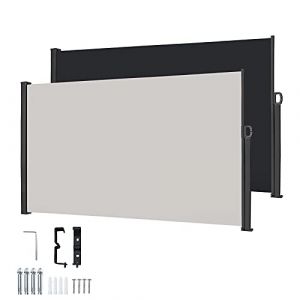 XMTECH Store latéral extensible pour jardin, brise-vue, protection solaire, brise-vent, 160 x 300 cm, anthracite (STARHAOHAO, neuf)