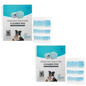 Nettoyant Machine À Laver Pastilles De Nettoyage Puissantes Pour Éliminer Odeurs, Moisissures, Bactéries Et Poils D’Animaux Compatible Avec Tous Les Lave-Linges (2 boîtes) (victorlaicai store, neuf)