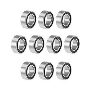 sourcing map MR74-2RS Gorge Profonde Bille Roulements 4mm x 7mm x 2.5mm Double Scell&eacute; Chrome Acier P6(ABEC3) 10Pcs (Weisser Berg, neuf)