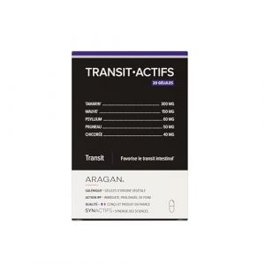 ARAGAN - Synactifs - Transitactifs - Complément Alimentaire Transit Intestinal - Tamarin, Mauve, Psyllium, Pruneau, Chicorée - 20 gélules - 10 jours de prise - Fabriqué en France (ARAGAN®, neuf)