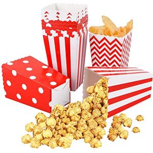 12pcs Popcorn Boite petite boite pop corn mini boite pop corn paquet pop corn Conteneurs de Bonbons en Papier Sacs De Papier De Maïs éclatés pour Les Anniversaires Soirée Cinéma Carnaval Fête (cloubrigh, neuf)