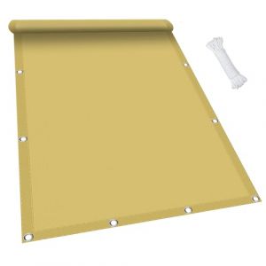 Voile d'ombrage Rectangulaire 3.5 x 4 m Imperméable Protection UV 98% Toile d'ombrage Pergola Polyester pour Patio Jardin Terrasse, Couleur Crème (KOUDU Store, neuf)