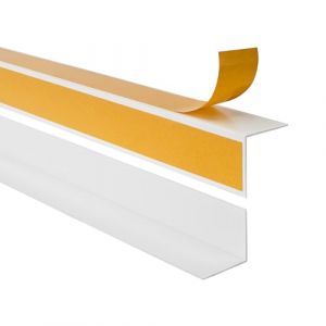 Quest Corni&egrave;re de Protection pour Angle Int&eacute;rieur &ndash; PVC Autocollante &ndash; 15x15mm, 200cm, Blanc (QuestProfile, neuf)