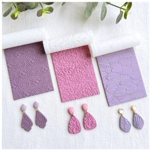 KEOKER Rouleau de texture en argile polym&egrave;re &ndash; Ensemble de 3 pi&egrave;ces boh&egrave;me pour la fabrication de boucles d'oreilles, comme des feuilles de texture, excellent avec des emporte-pi&egrave;ces en argile (Keoker_Store, neuf)