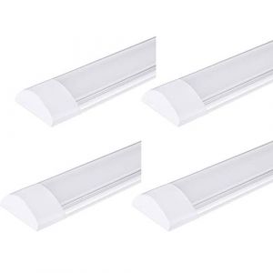 Viugreum 4 Packs R&eacute;glette LED 90CM, 30W Tube LED 3600LM, Plafonnier de Bureau 220V Blanc Chaude 3000K, Neon Led 90CM pour Bureau, Garage,Atelier,Chambre, Salon, Salle de bain (Viugreum-EU, neuf)
