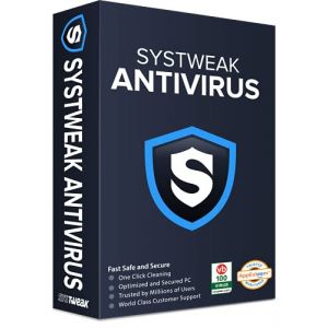 Systweak Antivirus - Logiciel pour Windows - 1 PC, 1 an | Protection en temps réel | Protection contre tous les malwares | Protection USB | Pare-feu et sécurité Internet (coupon - pas de CD) (Systweak Software Store, neuf)