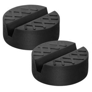 URAQT Bloc en Caoutchouc, 2pcs 6.5 * 6.5 * 3.3 cm Caoutchouc Cric, Coussin en Caoutchouc Cric Voiture, Jack Pad Universel, pour Crics et Élévateurs, Pesée Maximale : 3 tonnes (HAPPYSALLER, neuf)