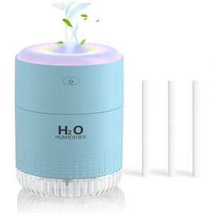 SZO Mini humidificateur color&eacute;, humidificateur rechargeable par USB, 4 modes, super silencieux, humidificateurs pour chambre &agrave; coucher, convient pour voyage, bureau, famille - vert (HNLF DIRECT, neuf)