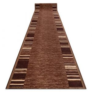 rugsx Tapis de Couloir Adagio Marron – Antidérapant, Moderne et Durable, idéal pour la Cuisine, Le Hall et Le Couloir, 80x400 cm (RugsX France, neuf)