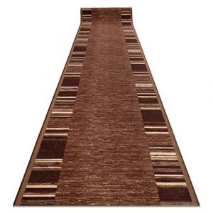 rugsx Tapis de Couloir, Adagio, Marron, antidérapant, pour la Cuisine, Le Hall, Le Couloir, Solide, Moderne, 80x400 cm (RugsX France, neuf)