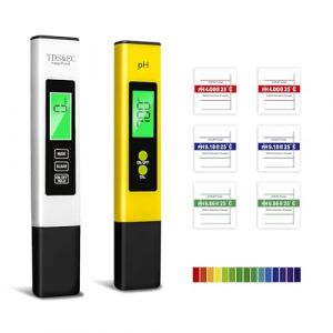 Cuteefun Testeur pH, Analyseur Eau Piscine 4 en 1 avec Rétro Éclairage, Testeur TDS/EC/Température Combo, pH Metre Haute Précision de Résolution 0.01, pH Mètre pour Eau Potable, Aquarium, Spa (WangChuan-HT, neuf)