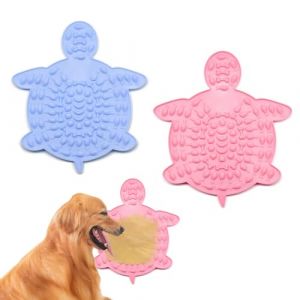 KASESSS 2 Pi&egrave;ces Tapis de L&eacute;chage Chien et Chat, Tapis de Leche pour Chien en Silicone sans BPA, Tapis Lechage Chien et Chat avec Ventouse pour Bain Entra&icirc;nement et Toilettage (KASESSS, neuf)