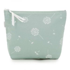 MIMUSELINA Trousse de Toilette pour B&eacute;b&eacute; Nouveau-n&eacute; - Sac de Toilette Fait Main - Plastifi&eacute; Anti-ajour&eacute; et Imperm&eacute;able - Dents de L&eacute;on Menthe (Baby Mimuselina SL, neuf)