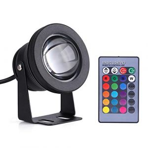 éclairage de bassin étang marin bateau y ht Projecteur à LED 10W 12V RGB Projecteur à LED IP65 étanche à l'eau pour étang lampe d'aquarium température de fonctionnement -10 ~ + 50 ℃ (noir) pièce ce l (Reminnbor, neuf)