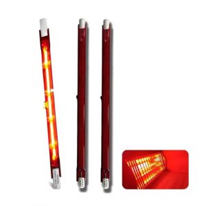 Ampoule Infrarouge 1000W Dimmable, Ampoule Chauffante Infrarouge R7s 1000W 254mm, 240V Lampe Halog&egrave;ne Chauffage Quartz 1000LM, Tubes Rubis de Patio pour Chauffage Heatmaster U3, 10mm &Oslash;, Paquet de 3 (JHKEJI, neuf)