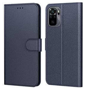 Tenphone Coque pour Xiaomi Redmi Note 10 / Note 10S, Etui Protection Housse Premium en Cuir PU,Pochette Fermeture Magn&eacute;tique,Flip Case Compatible avec Redmi Note 10 / Note 10S (Book Bleu) (KOSFA1, neuf)