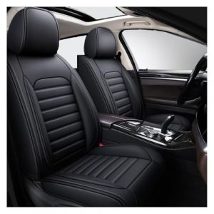 Housse Siege Voiture pour Peugeot 208 II/Allure Auto Ecole/Roadtrip/208 GT 2019-2023 2024, Housse De Protection Respirante En Cuir PU Premium, Ensembles de Housses de Si&egrave;ge Imperm&eacute;able(Color:A(Black)) (A shining red star, neuf)