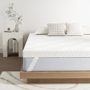 Matoresu Surmatelas 180 x 200 cm H3, en mousse haute densit&eacute; de 10 cm d'&eacute;paisseur pour soulager la pression, surmatelas 180 x 200 ferme avec housse amovible et lavable avec fermeture &eacute;clair (Matoresu, neuf)