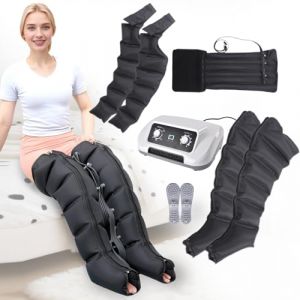 Pressoth&eacute;rapie pour jambes, machine pressoth&eacute;rapie pour la maison, bottes pressoth&eacute;rapie jambes, 6 chambres pressoth&eacute;rapie &agrave; domicile professionnelle, circulation, 0-240 Mmhg r&eacute;glables (XL 2 bras + 2 (hhh-jhh, neuf)