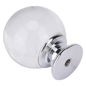 Ticfox 10 pi&egrave;ces boule de verre cristal tire boutons de porte d'armoire placard tiroir poign&eacute;es de meubles avec vis (Samfox, neuf)