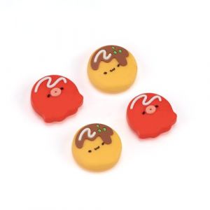 GeekShare Lot de 4 Capuchons de Pouce Mignons compatibles avec Switch/OLED/Switch Lite, Coque en Silicone Souple pour Joystick à Bascule, 4 pièces - Takoyaki (GEEKSHARE, neuf)