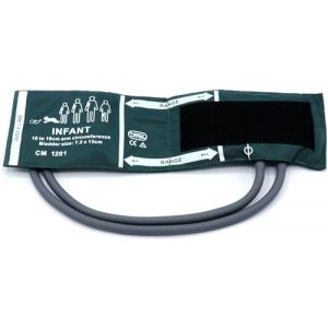Brassard de tension artérielle avec deux tubes pour nourrissons de 10 à 19 cm, brassard de rechange en nylon réutilisable (Skmeditec Direct, neuf)