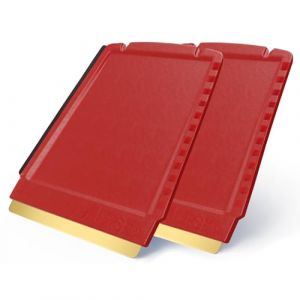 Grattoir pare Brise Voiture - rapide, facile et efficace - [ Lot de 2 ] Murska 4 en 1 Raclette pare Brise Voiture - lame en laiton - Premium HIPS Gratte pare Brise Voiture de Finlande Rouge (Inter-Sale24de, neuf)