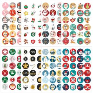 Autocollant Noel, Autocollant Calendrier De l'Avent, 8pcs Noël Bricolage Autocollant Chiffres Calendrier De l'Avent Stickers Calendrier Avent Chiffres Noël De l'Avent Diy Pour l'Artisanat (CELTIC MANUFACTURING, neuf)