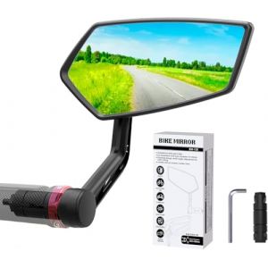 RBRL R&eacute;troviseur de v&eacute;lo extra large - Surface de r&eacute;troviseur r&eacute;sistante aux chocs - R&eacute;troviseur de v&eacute;lo pour v&eacute;lo &eacute;lectrique - R&eacute;troviseur universel (droite) (Professional bike accessories store, neuf)