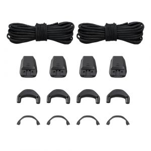 Lacets Fins de 2,5 mm, 2 Paires Kit de Lacet Lacets Elastiques Autobloquants 140 cm LacetsSans La&ccedil;age Syst&egrave;me Quicklace pour Adulte Homme Femme et Enfants Id&eacute;al sport chaussures de ski Noir (Dailiankeji, neuf)