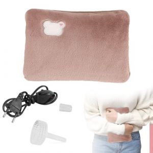 Bouillotte Electrique Chauffante Rechargeable, Bouillotte Electrique, Chauffante Rechargeable Douce Confortable, Chauffe-Mains Et Chauffe-Pieds, Pour Cou, Dos, Ventre Et Lit, Marron (charey, neuf)