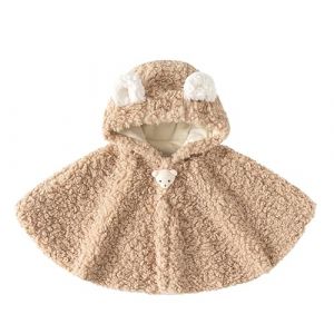 Nemopter Mignon Cape &agrave; Capuche B&eacute;b&eacute; Gar&ccedil;on Filles Sweat &Agrave; Capuche Laine Doux Poncho Cape Coupe-Vent Hiver Automne V&ecirc;tements d'ext&eacute;rieur Chaude Ch&acirc;le pour Enfants 0-3ans (Nemopter, neuf)