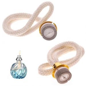 2 PCS Meche pour Lampe Berger, Bruleur pour Lampe Berger 18mm Diamètre, pour Brûleur, Diffuseur, Aromathérapie, Décoration de la Maison, Tête Or (PangGang LTD, neuf)