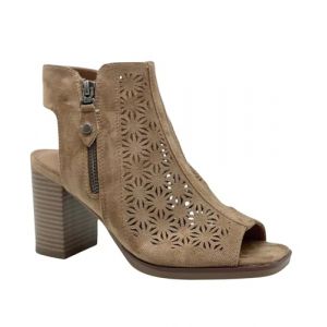 STILL Chaussures Femme Sandales Ouvert Bout Talon Percé Printemps Été Mode Bottines Chaussure Ouvert Daim XG116, beige, 37 EU (STILL SHOP, neuf)