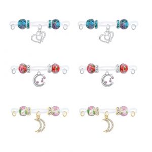MODRSA Lot de 3 faux piercings pour tétons en corail réglables avec pendentif papillon, Plastique (MODRSA Jewelry, neuf)