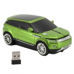 Restokki Souris de Jeu sans Fil en Forme de Voiture 2.4 GHz 1600 DPI Souris d'ordinateur en Forme de Voiture 3D Cool avec récepteur USB pour Ordinateur Portable (Green) (Balonta, neuf)