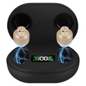 Aolso Amplificateur de Bruit Auditif, Amplificateur de Son Rechargeable, R&eacute;duction du Bruit, Station de Charge USB, Bo&icirc;te de Rangement, Coupe Ergonomique Casque Sans Fil (YIJIABAI, neuf)