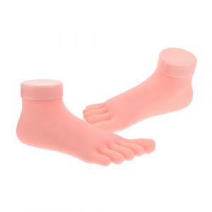 OATIPHO 2pcs Fake Foot Nail Art Practice Modèle De Pied De Mannequin En Silicone Réaliste Pour La Formation Et L'affichage De La Manucure (Tsun Ki-sung, neuf)
