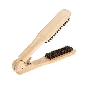 DEARMAMY Peigne Lisseur &agrave; Poils Peigne Bois D&eacute;m&ecirc;lant Pour Cheveux Lisseur &agrave; Poils &agrave; Lamelles Bois (Liiane, neuf)