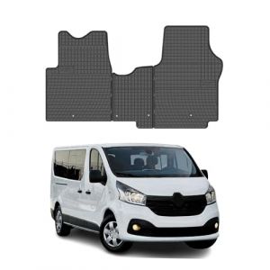 Tapis de Sol Toutes Saisons en Caoutchouc Compatible avec Opel Vivaro II 2014-2019 | Revêtement de Sol pour Voiture 3D - Intérieur antidérapant - Bords Hauts Noir (OMAC-GmbH, neuf)