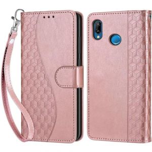 Coque pour Huawei P20 Lite, Housse Etui Portefeuille Cuir Multifonction, Fermeture Magn&eacute;tique &agrave; Clapet Anti-Choc Compatible avec Coque Huawei P20 Lite Book - Or Rose (KENHONER, neuf)