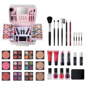 Kit de maquillage complet pour femme, kit de maquillage de voyage - Palette de fard à paupières pour pinceaux de maquillage rouge à lèvres pour fard à joues | kit de maquillage professionnel, kit de (ruixjz, neuf)