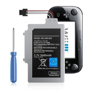 Batterie de rechange pour manette de jeu Wii U - Haute capacité - Compatible avec Nintendo Wii U Gamepad WUP-010 WUP-002 ARR-002 AC1748 AC1612 - Batterie de rechange avec outil (TQTHL EU, neuf)