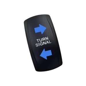 Interrupteur à Bascule pour Clignotant avec Indicateur Verte et Bleu Clignotante Marche Arrêt UTV ATV Compatible, Interrupteur à Bascule, Durable étanche, 12V 20A, pour Camping-Car,Yachts, Bleu (Grand Plaisir 360, neuf)