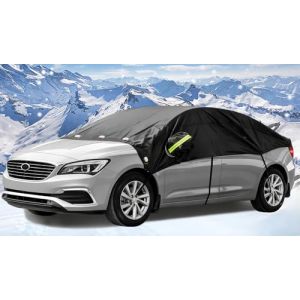 iZoeL Couverture Pare-Brise Voiture Grande Auto Couverture Magn&eacute;tique avec Housse Protection de R&eacute;troviseur Lat&eacute;ral Protection Hivernale Prot&egrave;ge Contre Vent Neige Poussi&egrave;re Givre Soleil - 260 x 412 cm (CrushOnu, neuf)