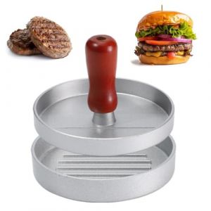 Steak Haché Press, Presse a Steak Haché Antiadhésive, Presse Hamburger en Aluminium, Presse à Burger Antiadhésive, pour la Réalisation de BBQ, de Hamburgers Farcis, de Hamburgers au Bœuf (DNklo, neuf)