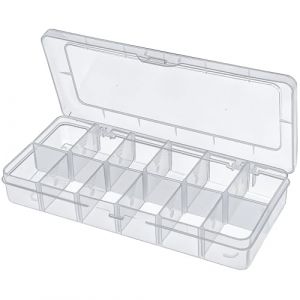 DARUITE Boite Rangement Plastique Compartiment, 12 Grids Boite Compartiment, Petite Boîte de Rangement Transparente Boite Plastique pour Perles, Boucles Doreilles, Outils, Crochet de Pêche (DFT TECHNOLOGY CO, neuf)